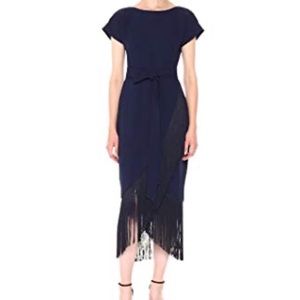 Rachel Roy, navy dress, wedding guest look!